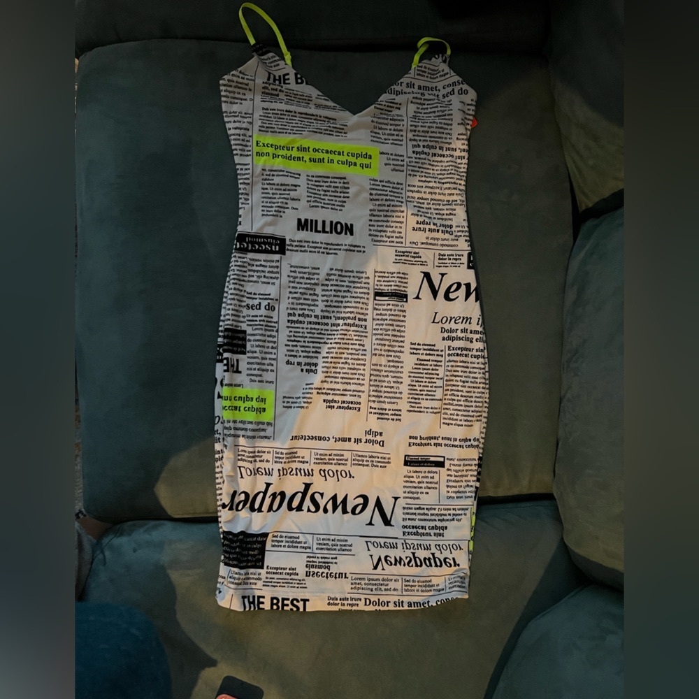 Newspaper mini dress
